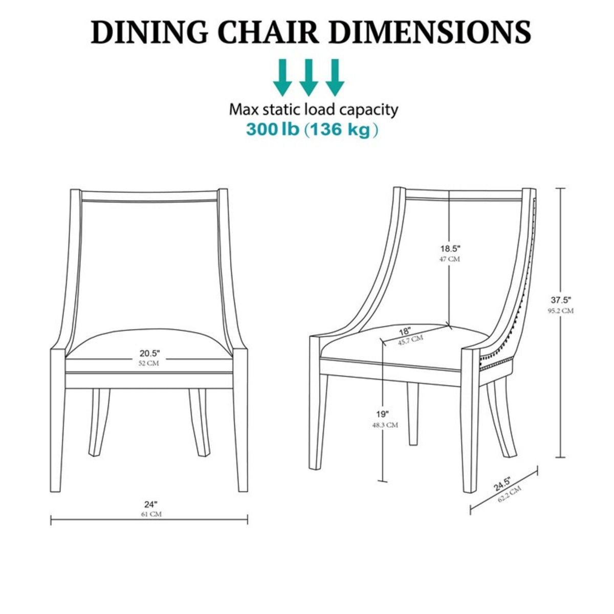 Upholstered Dining Chair With Nailhead Trim