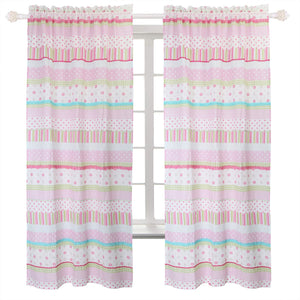 Greta Floral Stripe Pink Real Patchwork Cotton Reversible Quilt Bedding Set