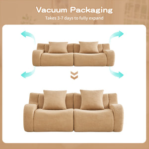 Soft Teddy Fabric Boneless Sofa