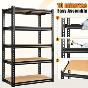 Heavy Duty Garage Shelving Unit Moktan Sabai 5 Tier Metal Storage Rack 2000lb