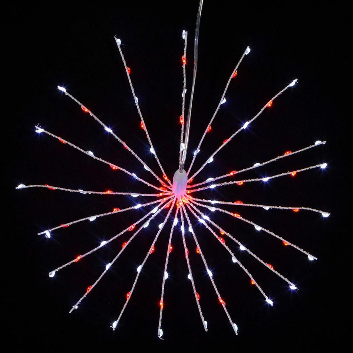 11.8" 120 Light Red and Pure White Starburst