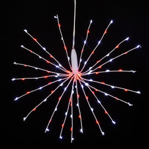 11.8" 120 Light Red and Pure White Starburst