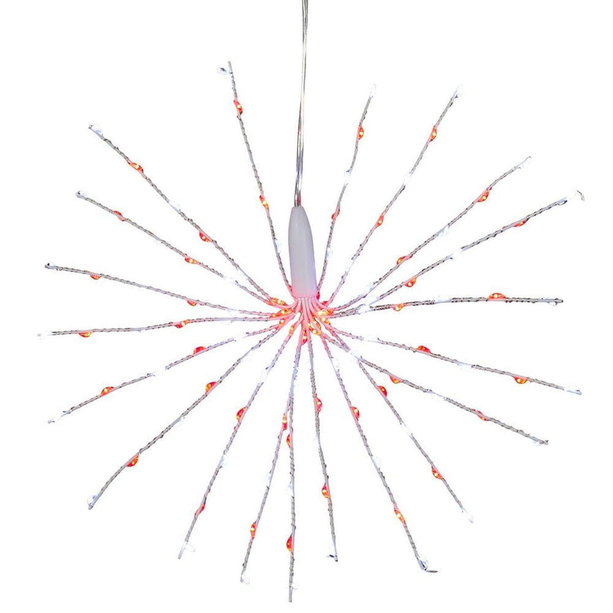 11.8" 120 Light Red and Pure White Starburst