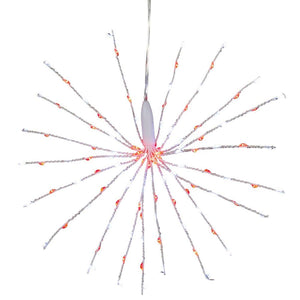 11.8" 120 Light Red and Pure White Starburst