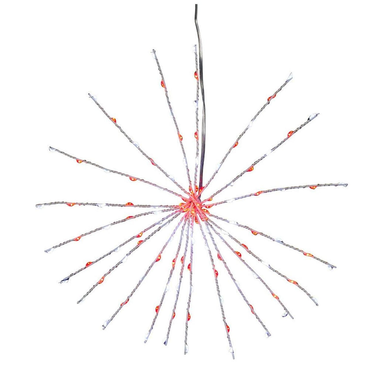 11.8" 120 Light Red and Pure White Starburst