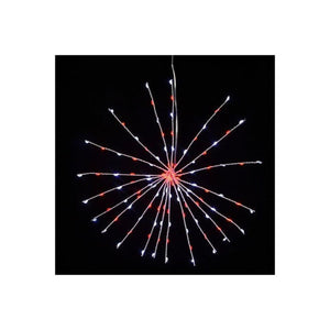 11.8" 120 Light Red and Pure White Starburst