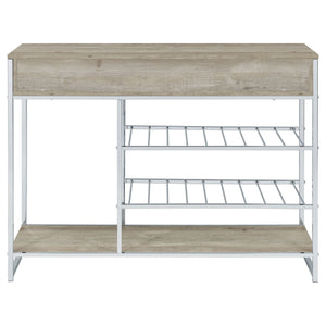 Ethel - 2 Drawer Home Bar Storage With Wine Rack - Oak