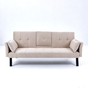 Sofa Bed With Foldable Design And Cup Holder