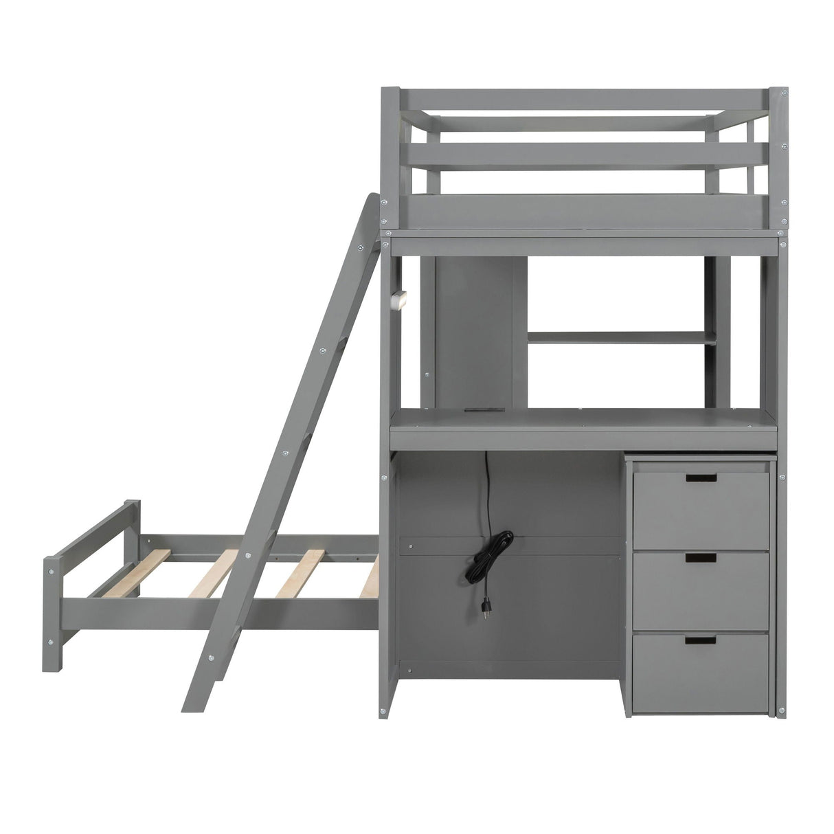 Bunk Bed With LED Light And USB Ports
