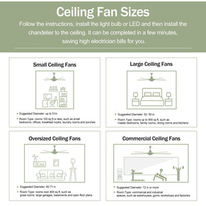 Indoor Outdoor Ceiling Fan With Light With Remote Control, Noiseless Reversible Motor, 6 Speed, 3 Color