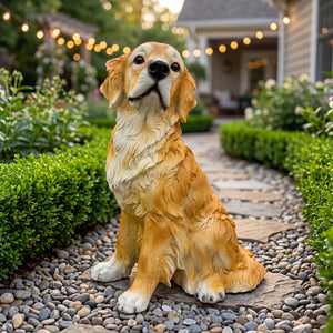 Golden Retriever Garden Statue