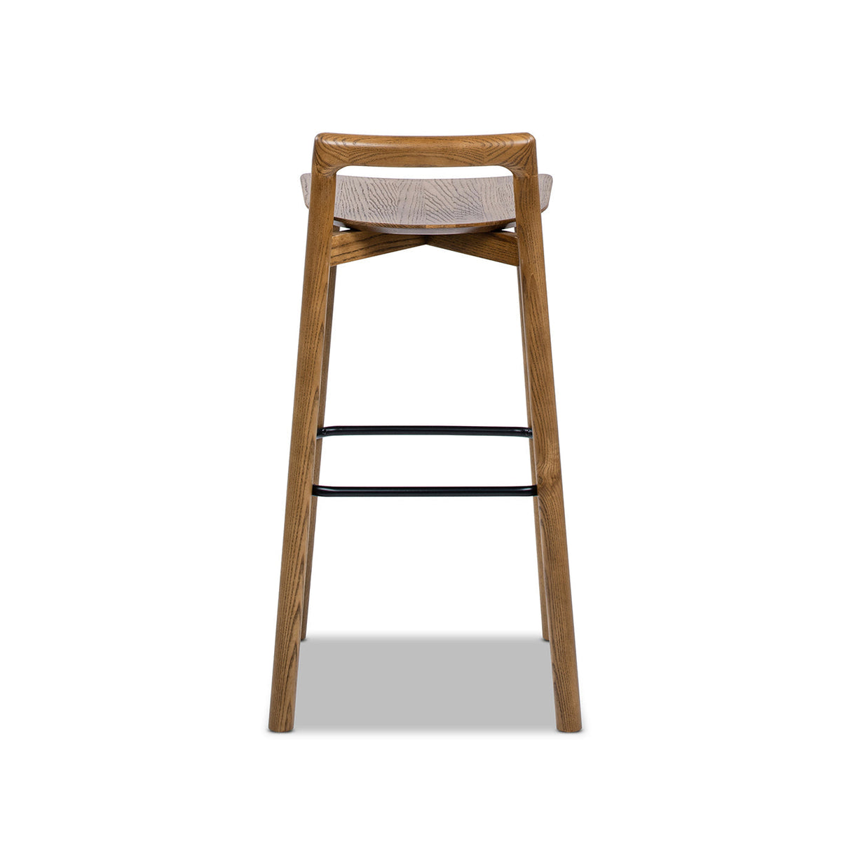 Sven 30" Modern Minimalist Low Back Wood Barstool