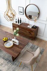 4 Light Chandelier With Adjustable Chain - Gold