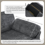 The Adelle Adaptable Gray Chenille Modular Sofa Bed