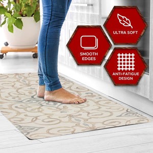 20"x39" Anti-Fatigue Embossed Floor Mat (Rustic Medallion)