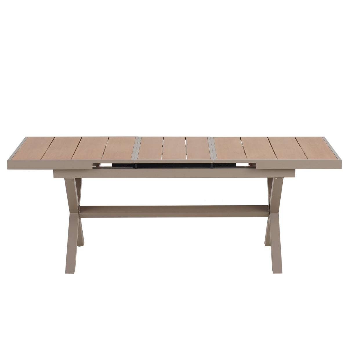 Outdoor Dining Set with Extendable Table and Six Chairs