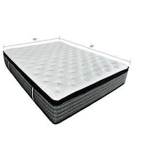 14" Premium Hybrid Mattress In A Box Plush Gel Memory Foam Top With Cooling Technology - Gray / White - Queen