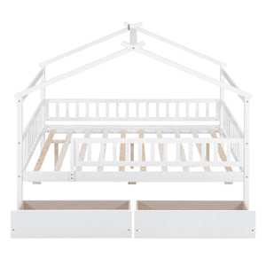 House Bed With 2 Drawers