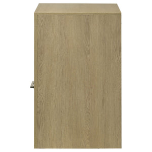 Hendricks 1-drawer Nightstand Bedside Table with Cubby Light Oak