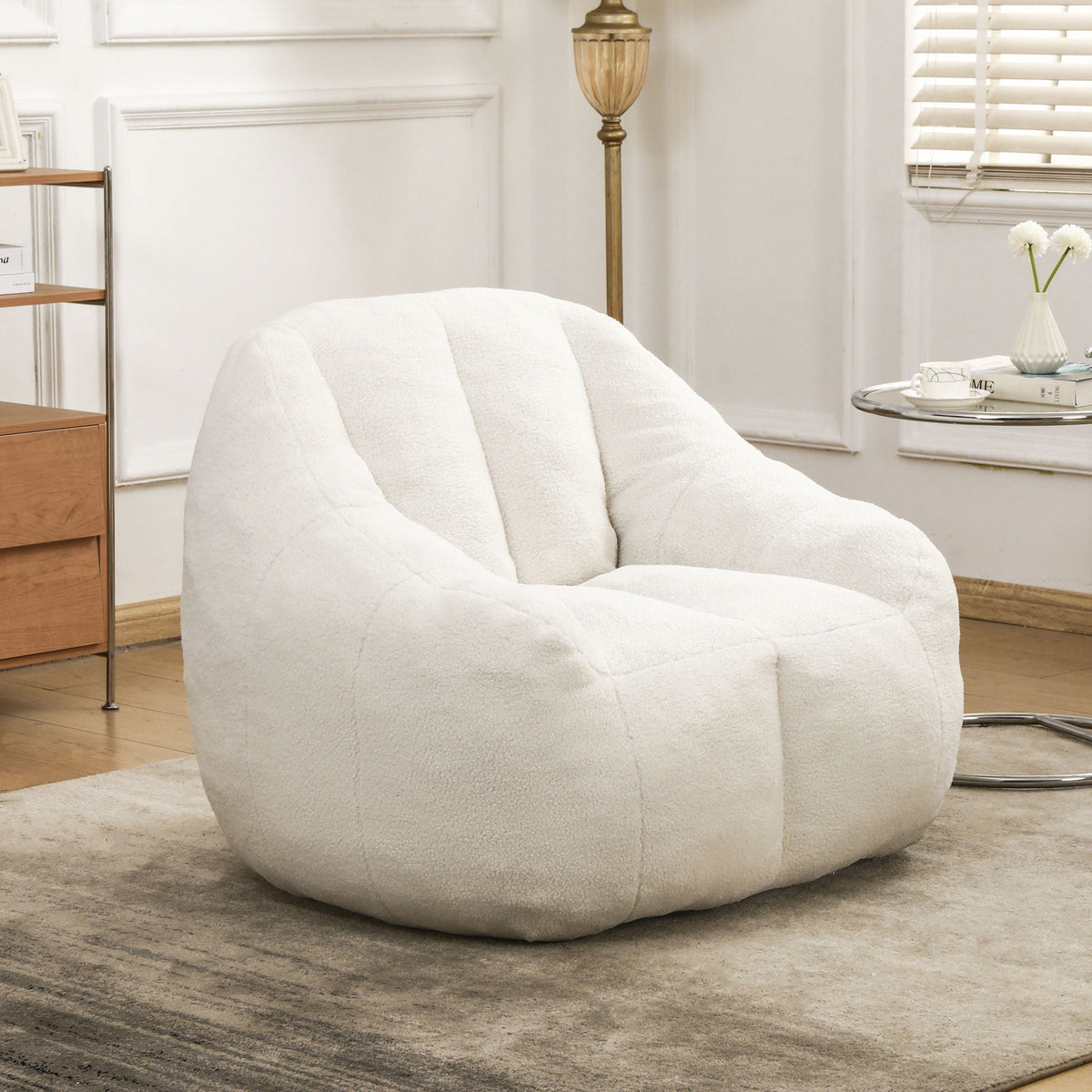 Comfy Bean Bag Chair with Memory Foam Filler - Tufted Soft