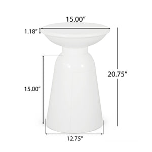 Outdoor Modern Metal End Large Table