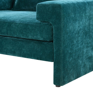 Upholstered Accent Chair With Wide Armrests And Ergonomic Back Support