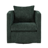 Sutton Light Grey Performance Fabric Swivel Barrel Chair