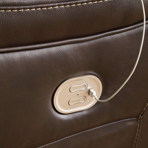 Dunleith - Zero Wall Recliner w/PWR HDRST - Chocolate
