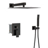 Dual Shower Head System With 12" Wall Mounted Square Rain Shower And Rough In Valve