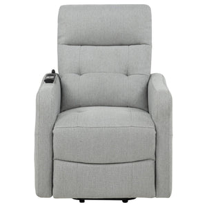 Dayes Upholstered Power Lift Recliner Chair Light Grey