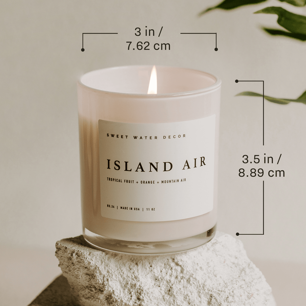 Hot Cocoa and Peppermint Soy Candle - White Jar - 11 oz