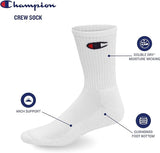 12-Pack Champion Crew Socks - Grey
