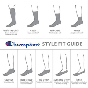 12-Pack Champion Super No Show Socks - Assorted Colors