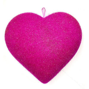 12" Flocked Heart