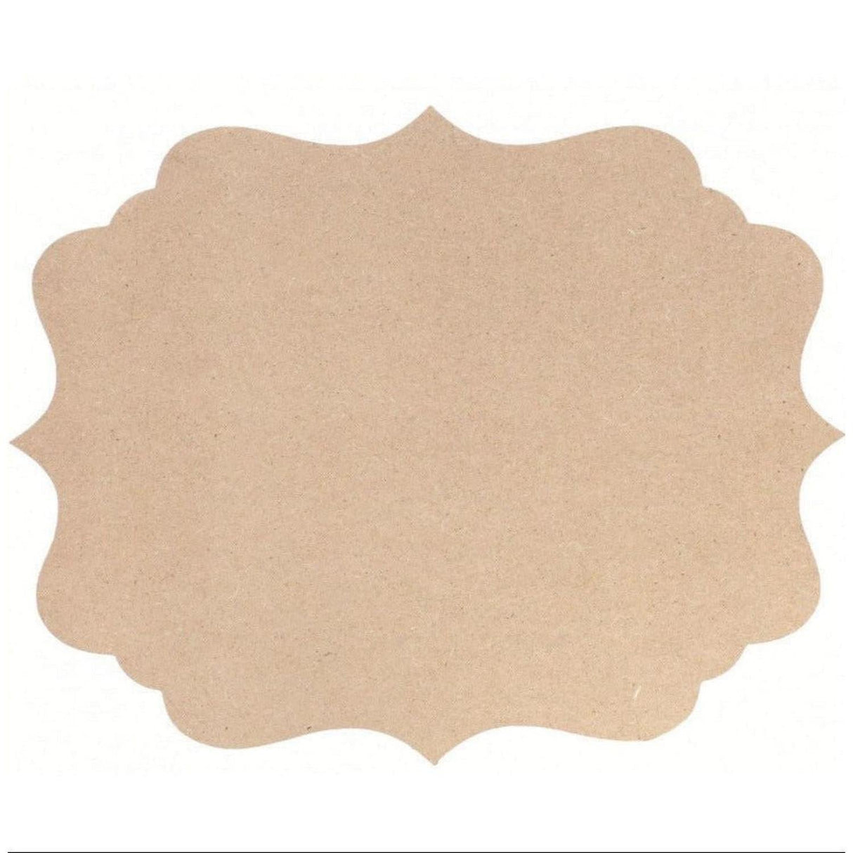 Unfinished Scalloped Shaped Frame