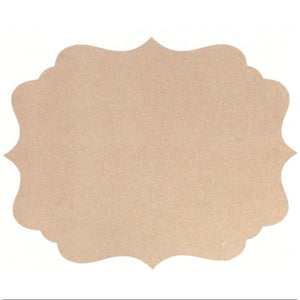 Unfinished Scalloped Shaped Frame
