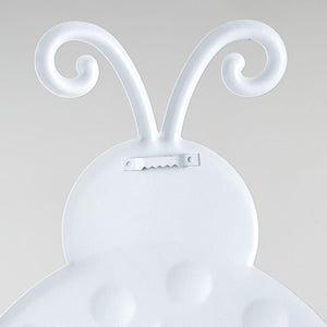12" Metal Embossed Ladybug Hanger: Plaid Check