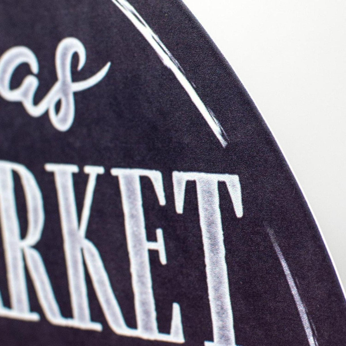 12" Metal Round Sign: Christmas Market
