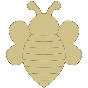 12" Unpainted MDF Bumble Bee Wooden Cut Out