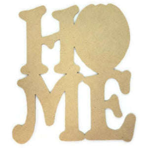 12" Unpainted MDF Home Badge Wood Cutout