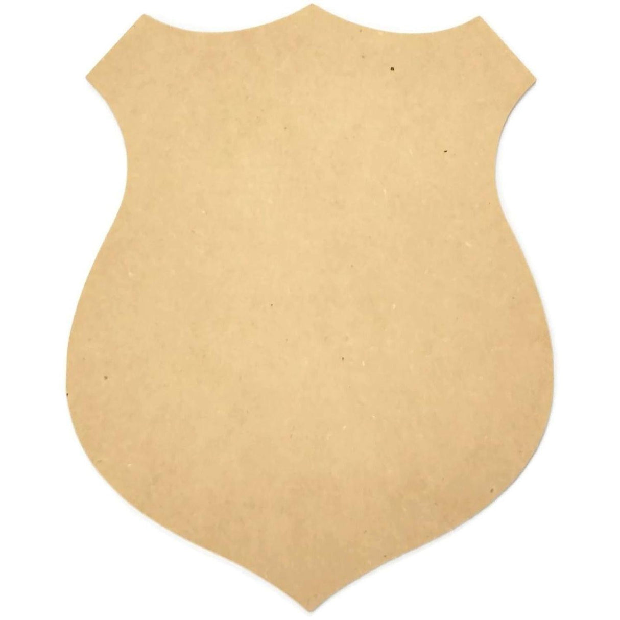 12" Unpainted MDF Police Badge Shield Wood Cutout