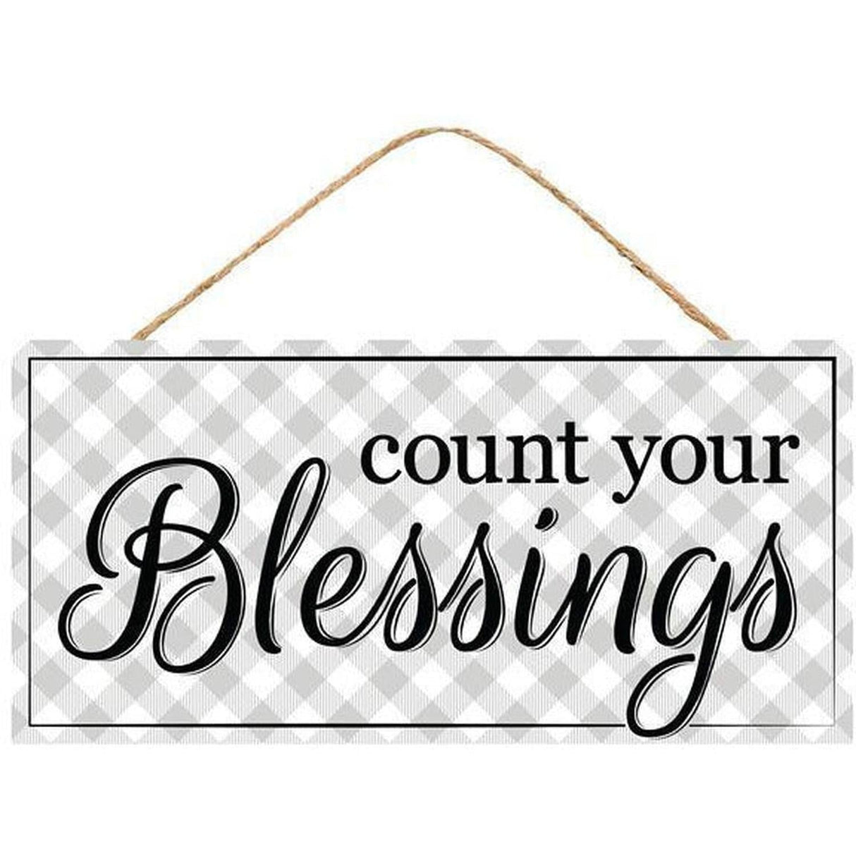 12" Wooden Sign: Count Your Blessings