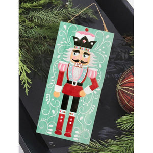 12" Wooden Sign: Nutcracker Mint Green