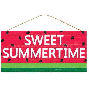 12" Wooden Sign: Sweet Summertime/Watermelon