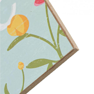 12" Wooden Sign: Welcome Floral Sign