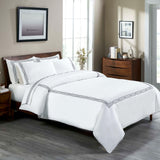 1200 Thread Count Egyptian Cotton Embroidered Duvet Cover Set - Egyptian Cotton Duvet Cover Set by Superior