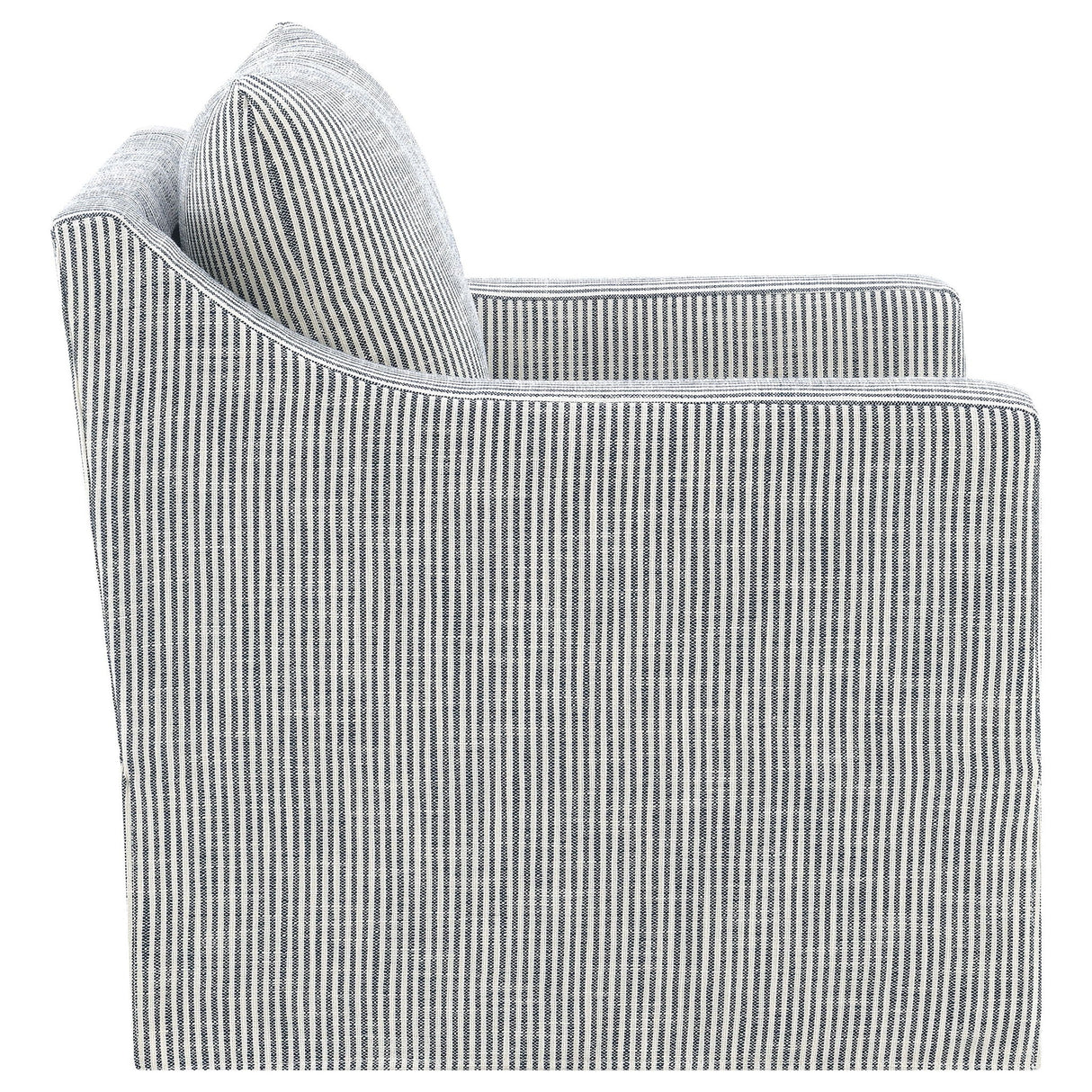 Merced - Upholstered Sloped Arm Accent Swivel Chair With 360 Degree Swivel Base - Gray
