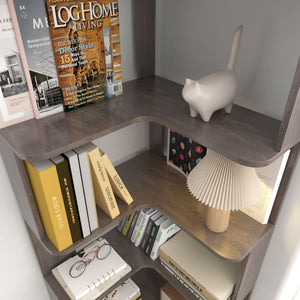 L-Shaped Design Corner Bookshelf