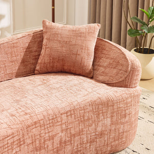 Curved 2 Person Compress Sofa With Armrests, Includes Pillows