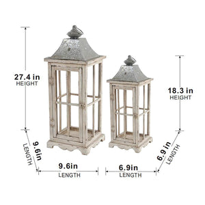 Wooden Candle Lantern Decorative Hurricane Lantern Holder